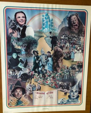 Wizard Of Oz Litho Dually Signed Ray Bolger Jack Haley 1977 Le 1233/2000,  Bonus