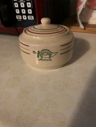 Vintage Buffalo China Cafe Rio Color Striped Creamer 1950’s Antioch Shriners Oh