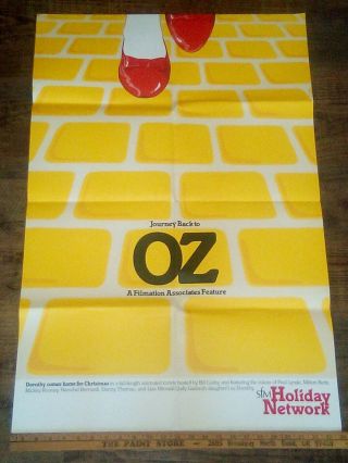 Journey Back To Oz (1974) Promo Poster Rare Dorothy Ruby Red Slippers Wizard Of