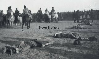 1900s Historic China Boxer Rebels Executions Beheaded Glass Photo Negative - Bb