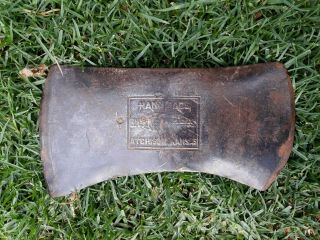 Vintage Embossed Double Bit Axe Hand Made Atchison Kansas