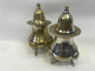 Vintage Epns Silver Plated Salt & Pepper Cruet Set