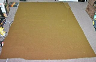 Vintage Us Army Olive Green Wool Blanket Wwii Korean War 77 X 62 Military