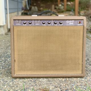 1962 Fender Deluxe Pre - Cbs Brownface Vintage Tube Guitar Amp 1x12 W/ Oxford 12k5