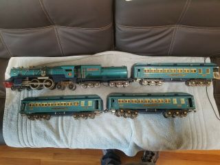 Vintage Lionel Prewar Standard Gauge Blue Comet Set - Nickel Version